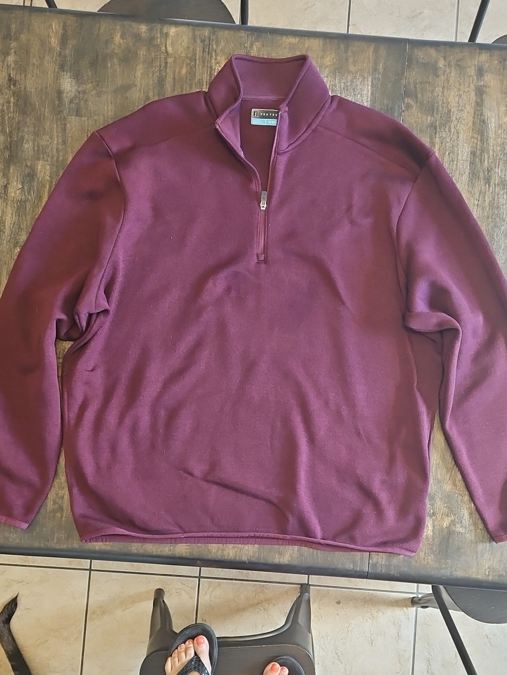 PGA Tour Men's Half-Zip Pullover Sweater in Deep Wine